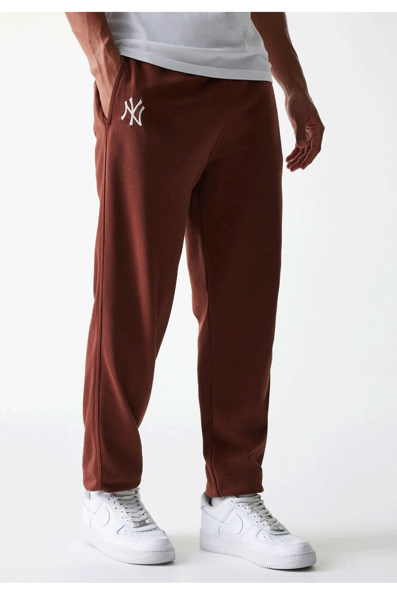 New Era New York Yankees MLB Midi League Essential Joggers Brown